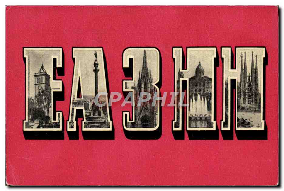 CPA Telegraphie FA3HH Joaquim Fornell Bori Calle Diputacion Barcelona