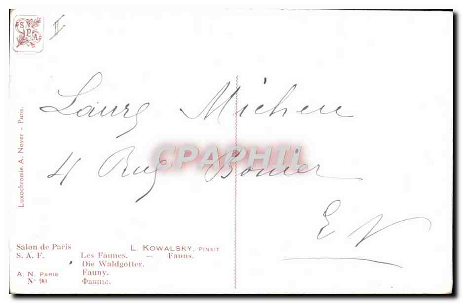 CPA Salon de Paris Les faunes Diable Chevre  — Verso