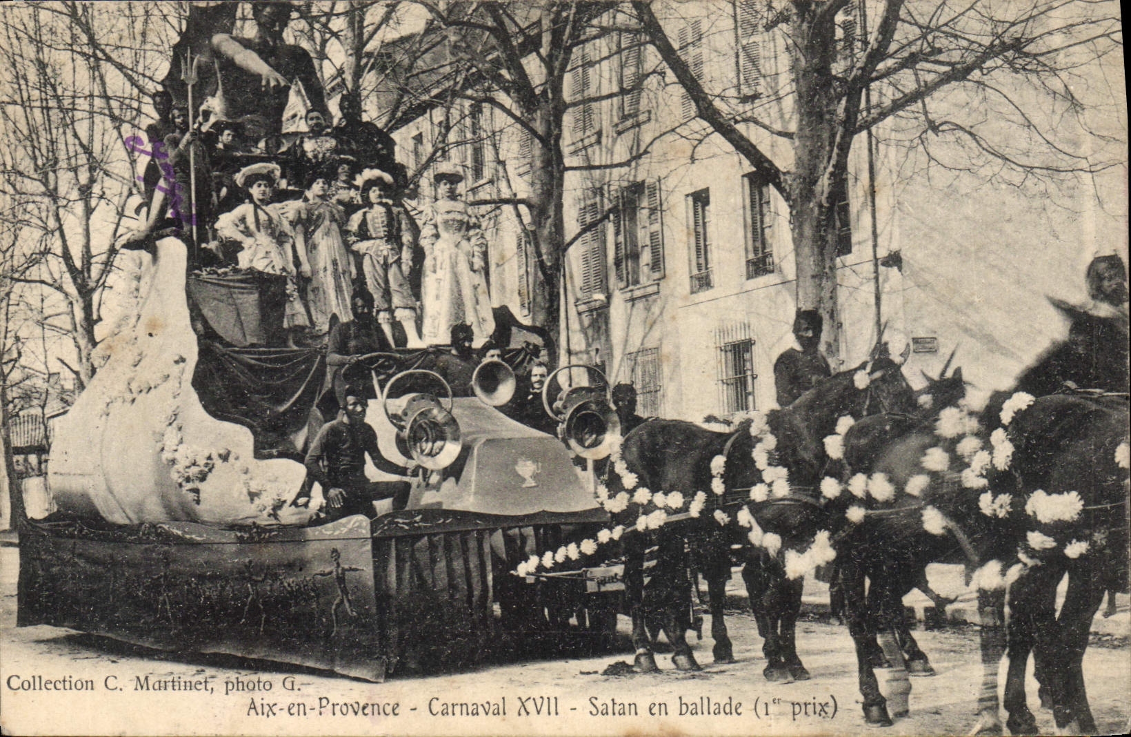 CPA Aix en Provence Carnaval XVII Satan en ballade Diable 