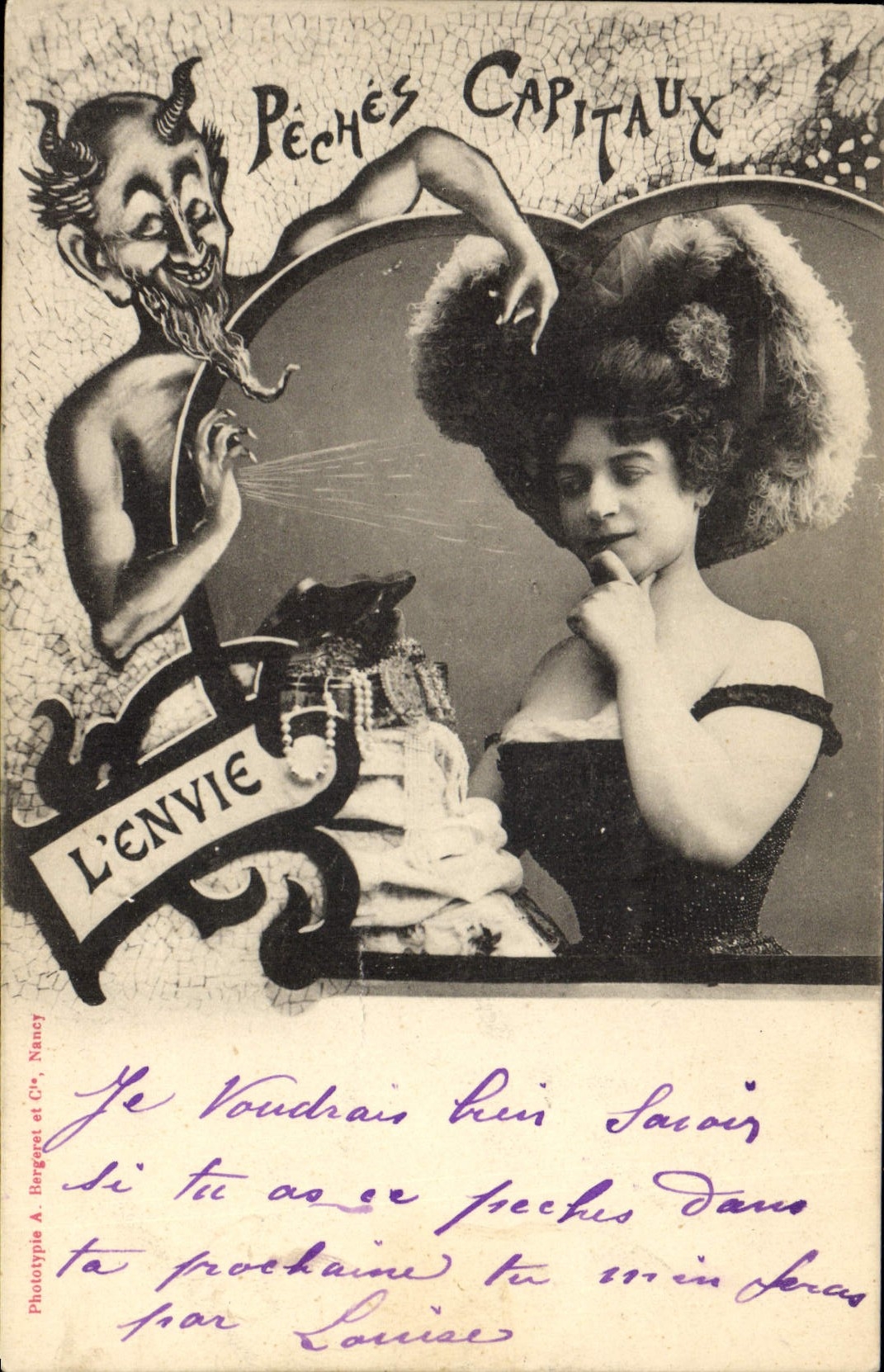 L'Envie — Pêchés CapitauX — Phototypie A. Bergéret et Cie, Nancy