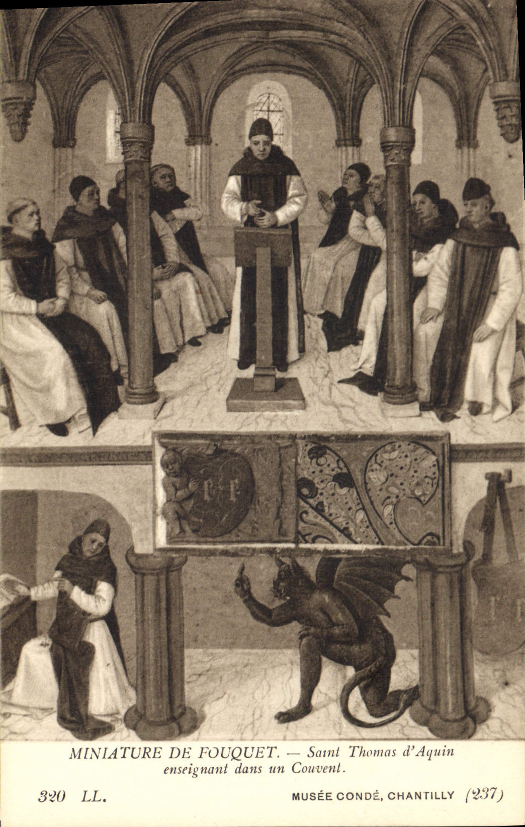 Saint Thomas d'Aquin enseignant dans un couvent — Miniature de Fouquet — Musée Condé, Chantilly (237)