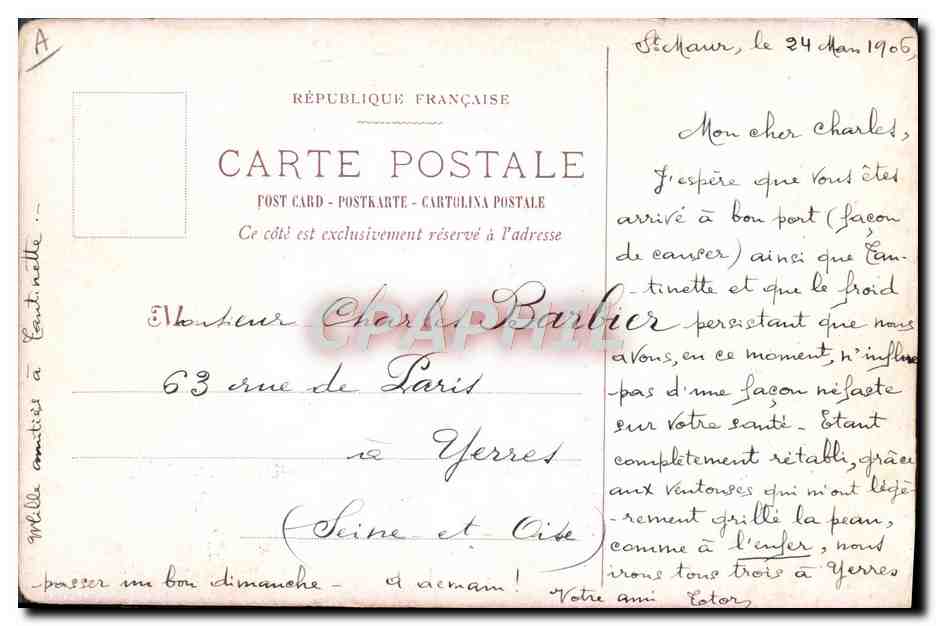 CPA L'enfer Paris Montmartre Diable — Verso