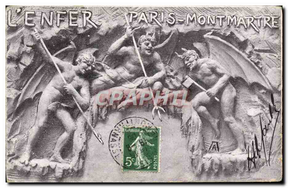 CPA L'enfer Paris Montmartre Diable