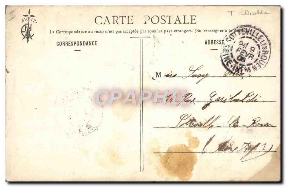 CPA Le chansons de Botrel Yann la Goutte Diable — Verso