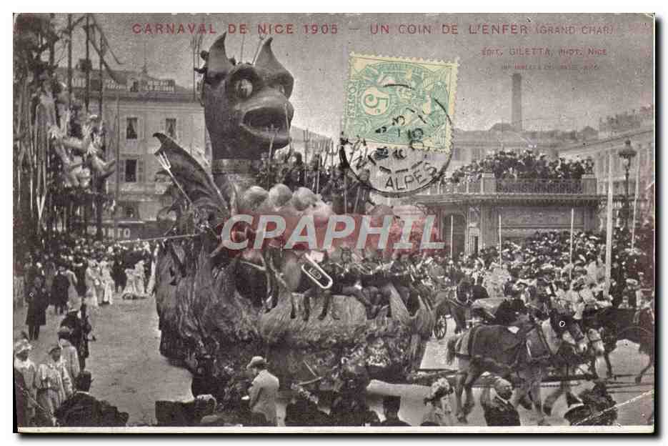 CPA Carnaval de Nice 1905 Un coin de l'enfer Diable 