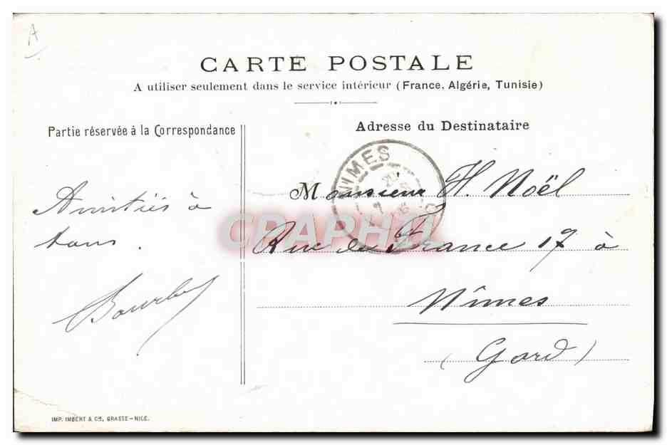 CPA Carnaval de Nice 1905 Un coin de l'enfer Diable  — Rückseite