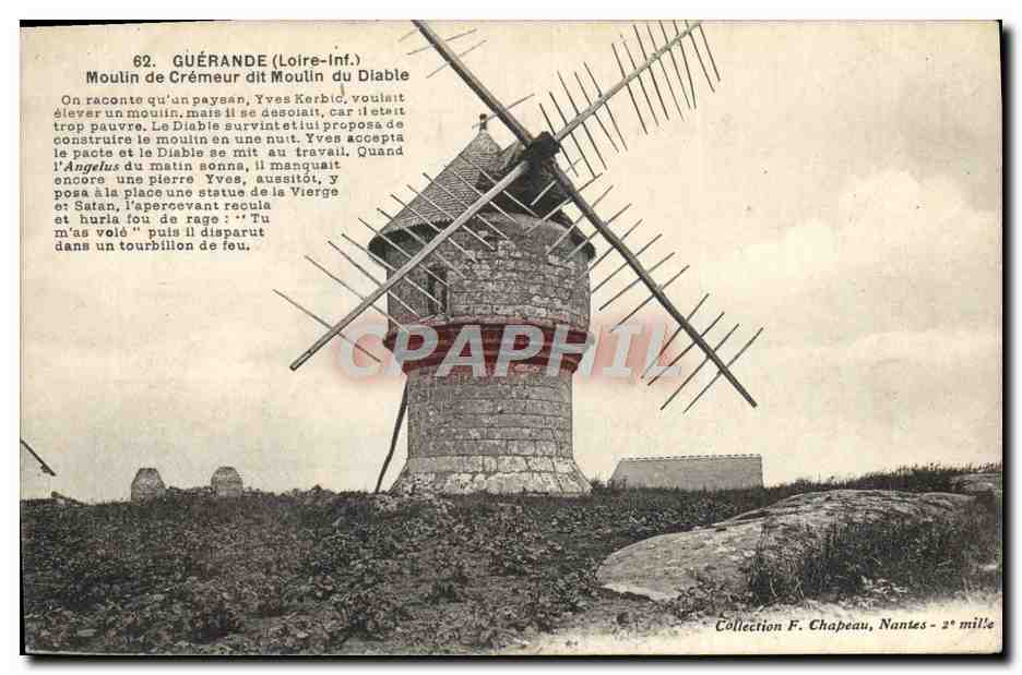 CPA Guerande Moulin de cremeur dit Moulin du diable 