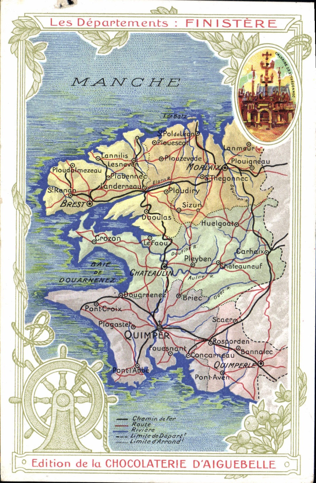 Die Departements: FINISTÈRE — Ausgabe der CHOCOLATERIE D'AIGUEBELLE