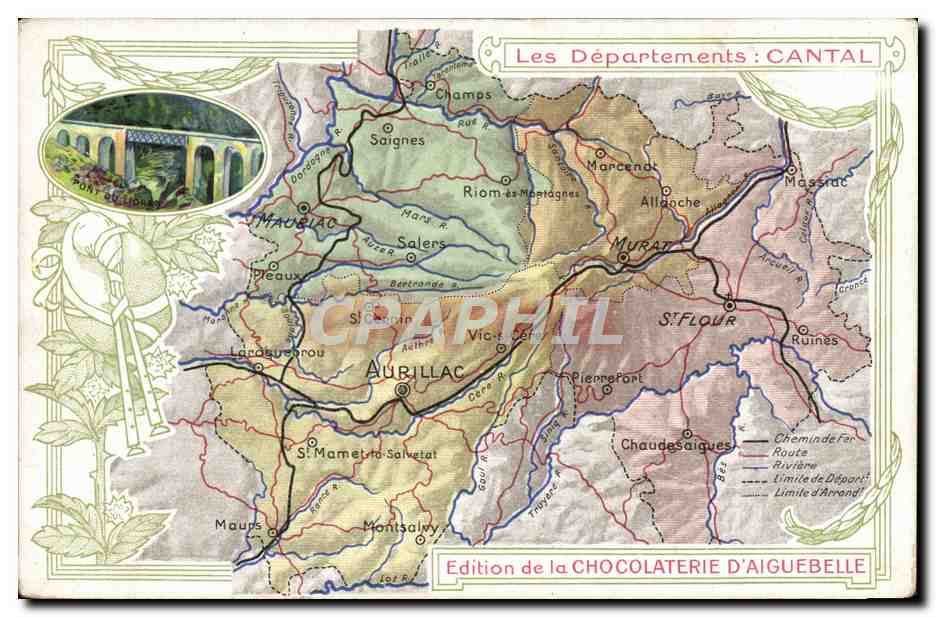 Les Départements : Cantal — Édition de la Chocolaterie d'Aiguebelle