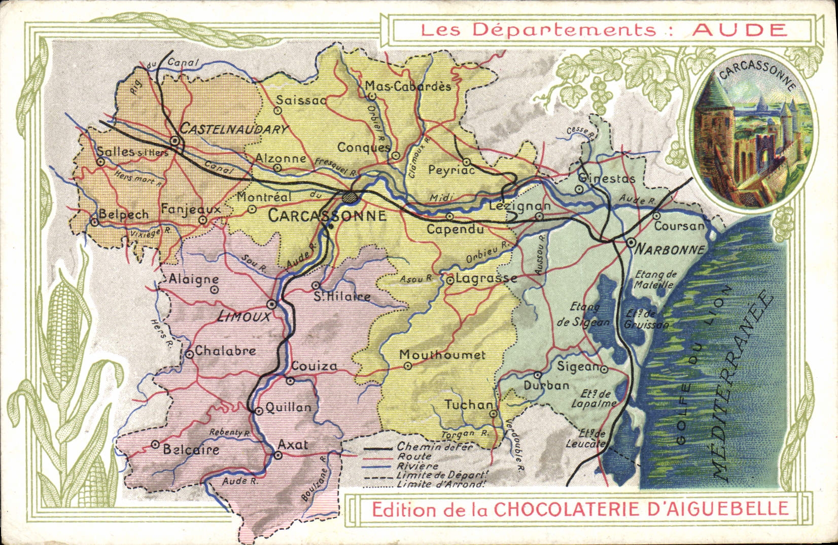 Les Départements : Aude — Édition de la Chocolaterie d'Aiguebelle