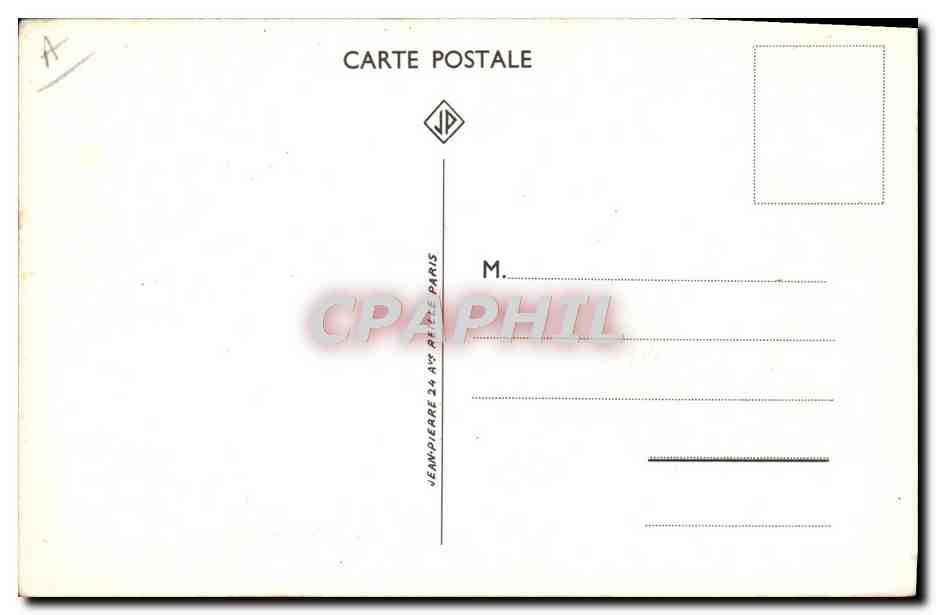 Val de Loire — carte postale illustrée — Jean Piere 24 rue de Paris — Verso
