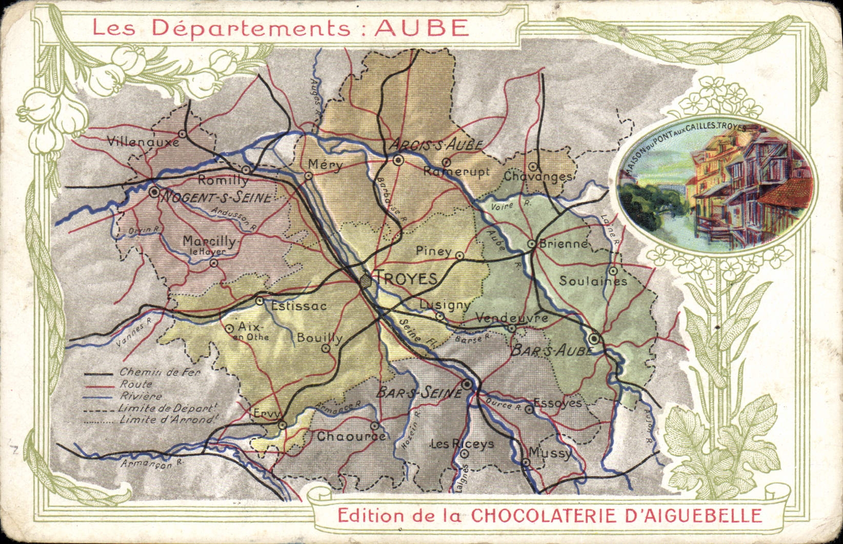 Los Departamentos: AUBE — Edición de la CHOCOLATERIE D'AIGUEBELLE
