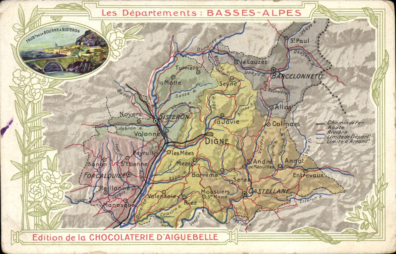 Les Départements : Basses-Alpes — Édition de la Chocolaterie d'Aiguebelle