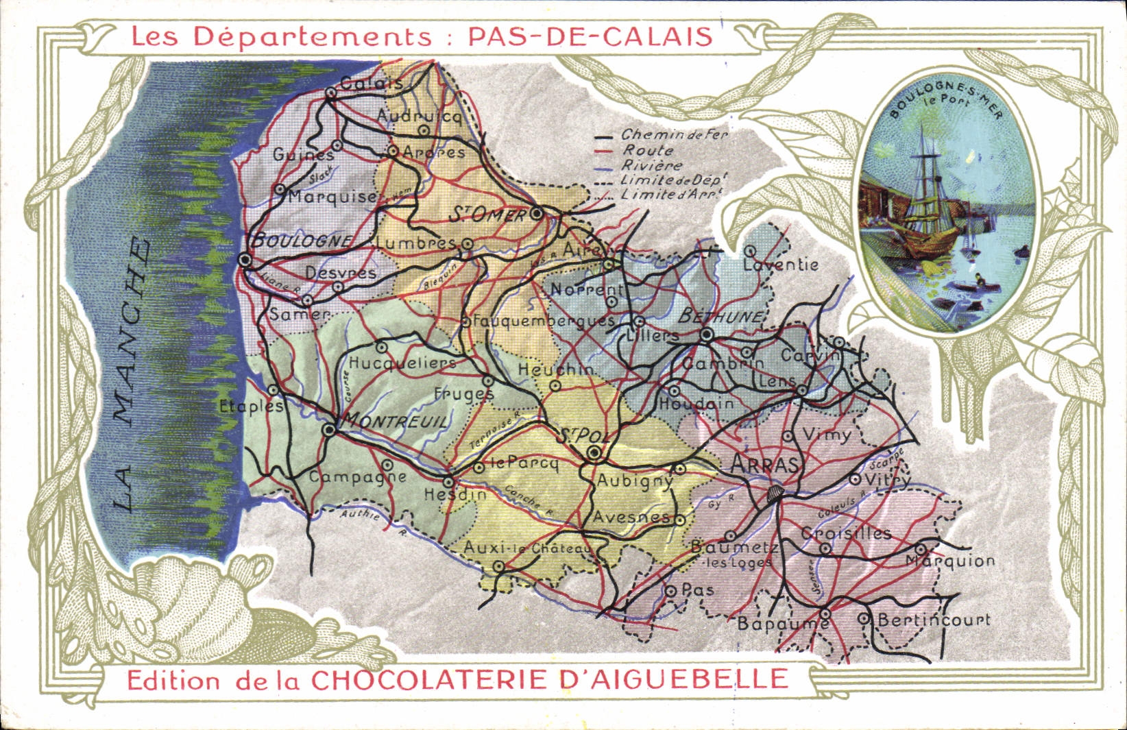 Les Départements : PAS-DE-CALAIS — Édition de la CHOCOLATERIE D'AIGUEBELLE