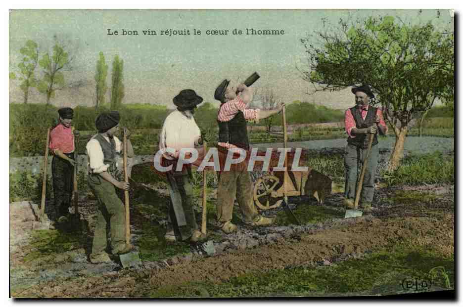CPA Folklore Le bon vin rejouit le coeur de l'homme 