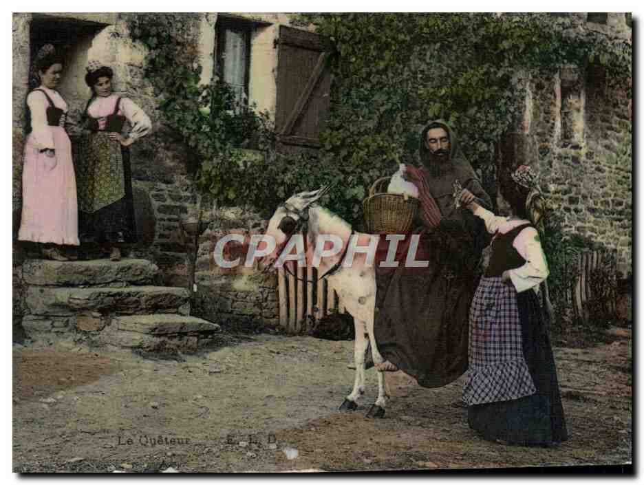 CPA Folklore Le queteur Mendiant 
