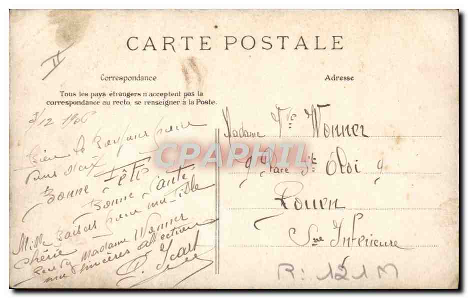 CPA Folklore Grande comme maman — Verso