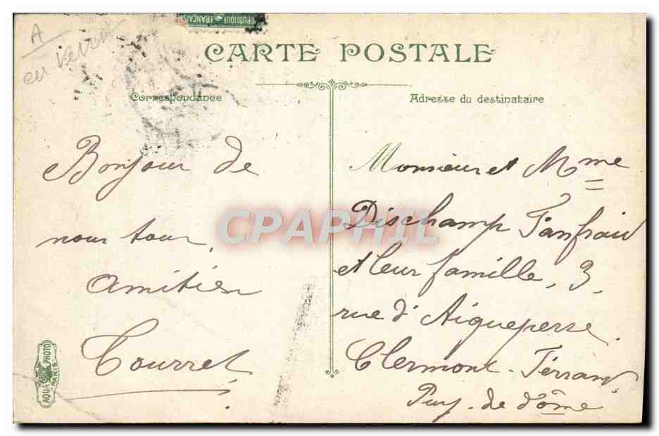 CPA Folklore Vichy Labourage aux environs Boeufs — Rückseite