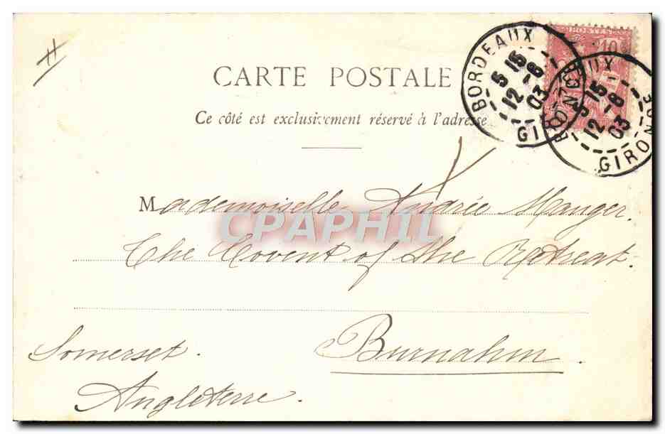 CPA Folklore Boeufs Marchois  — Rückseite
