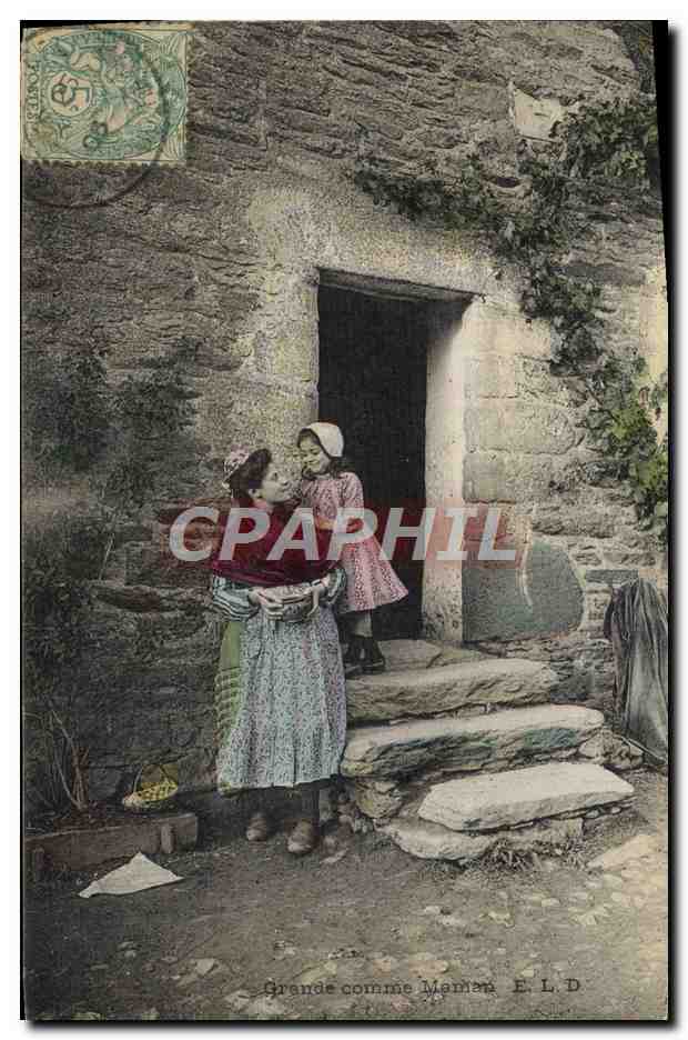 CPA Folklore Grande comme maman