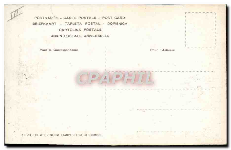 Vénétie — Vue de canal avec bateaux à voiles — éditeur Merlu n° 504 — Verso