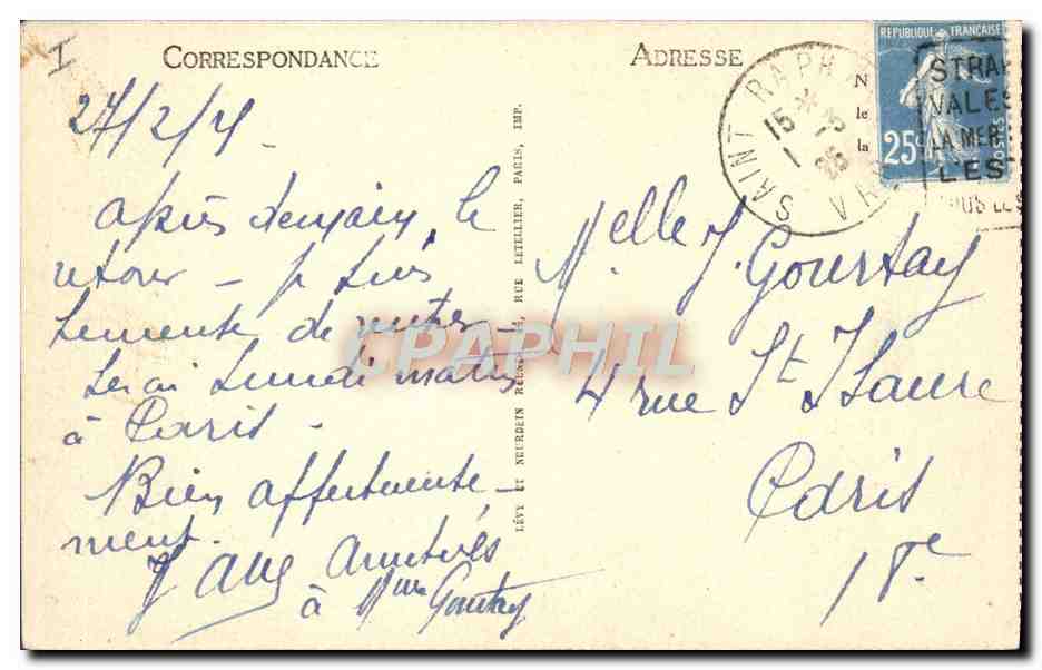 Cannes - Le Port et Le Mont Chevalier - LL — Verso