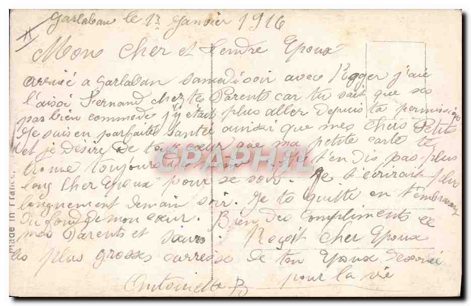 CPA Fantaisie Femme Corne d'abondance — Rückseite