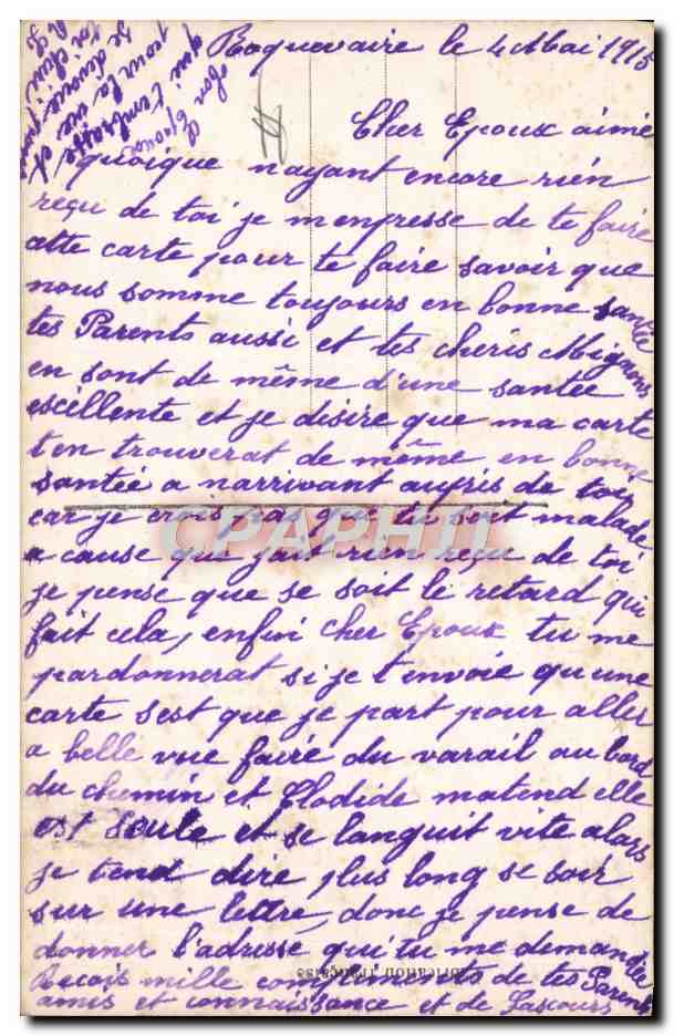 CPA Fantaisie Femme Enfant Militaria — Rückseite