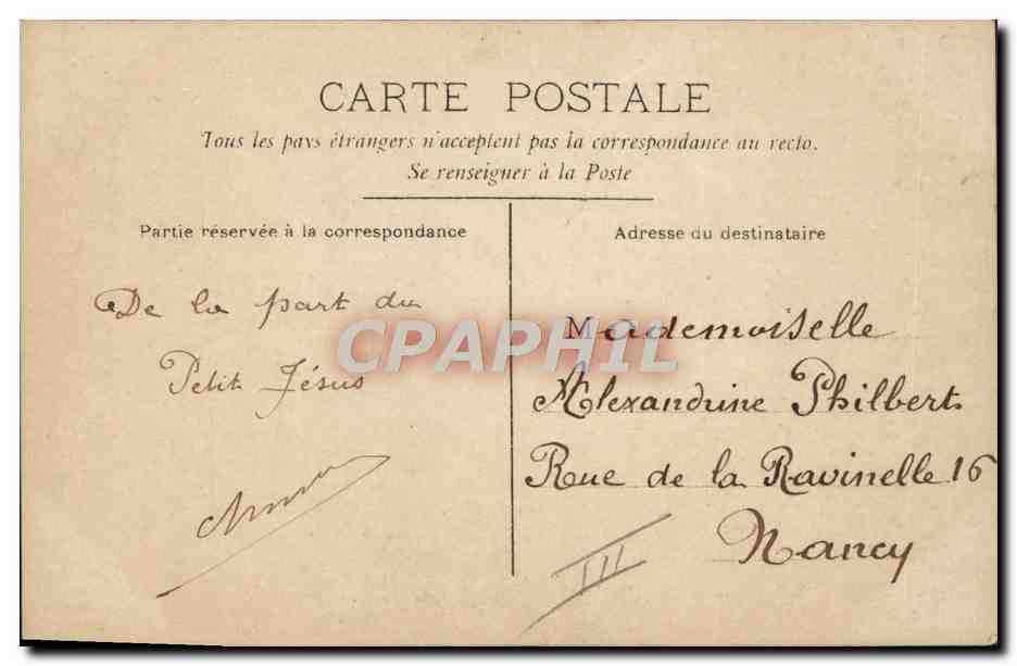 Natale — scena della Natività e donna in abito rosa — editore CIRCÉ, n° 4348 — Verso