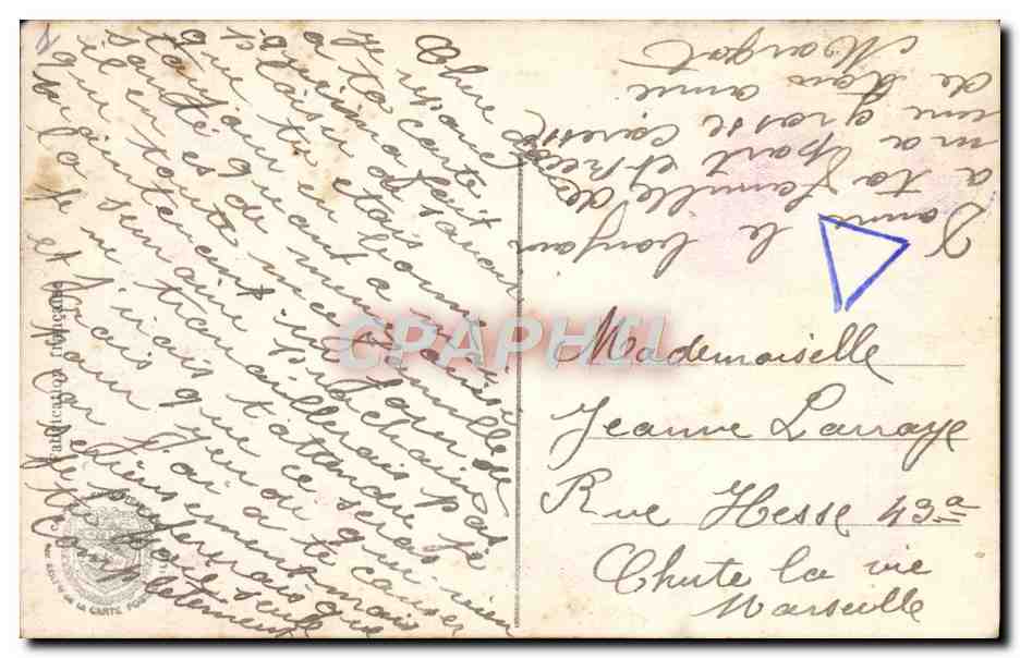 CPA Fantaisie Femme Marin alsace  — Rückseite