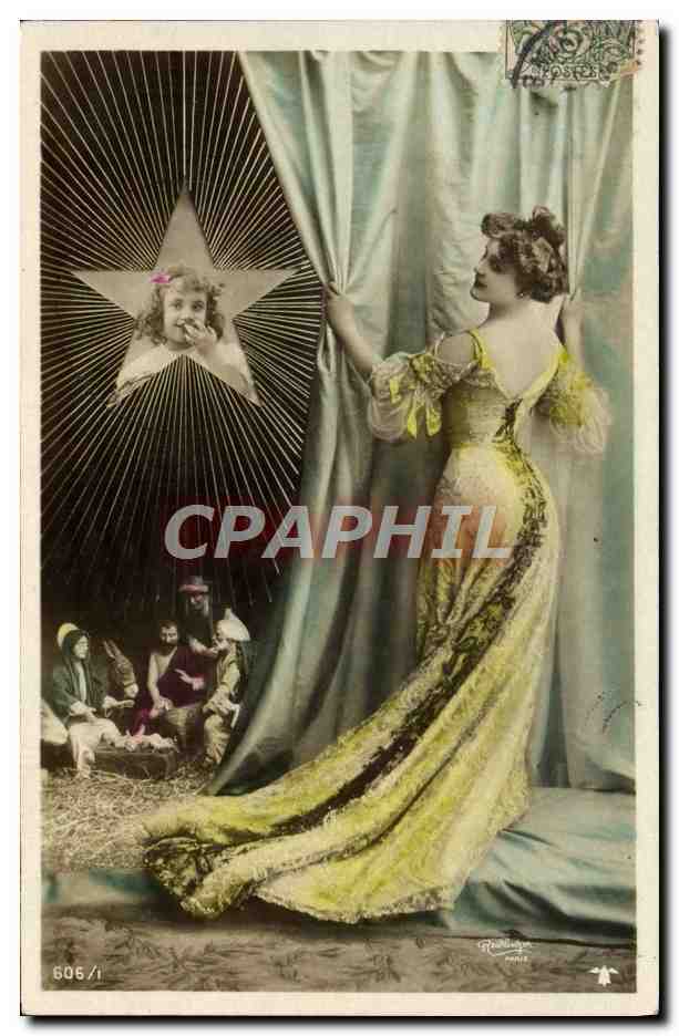 Sujet de scène de Noël — scène de crèche — éditeur Roullet & Cie, Paris, n° 606/1