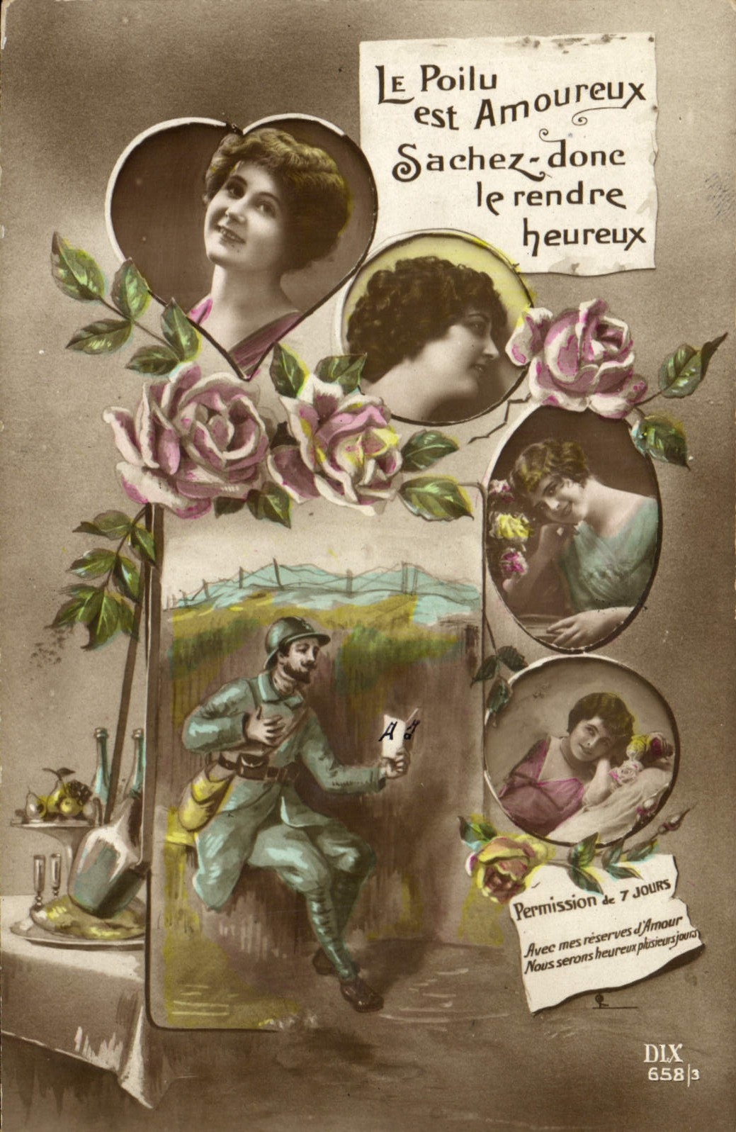 CPA Fantaisie Femmes Soldat Militaria