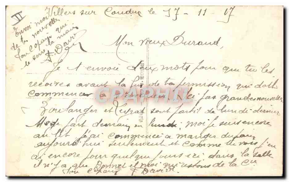 CPA Fantaisie Femme la carte des vins Militaria — Rückseite