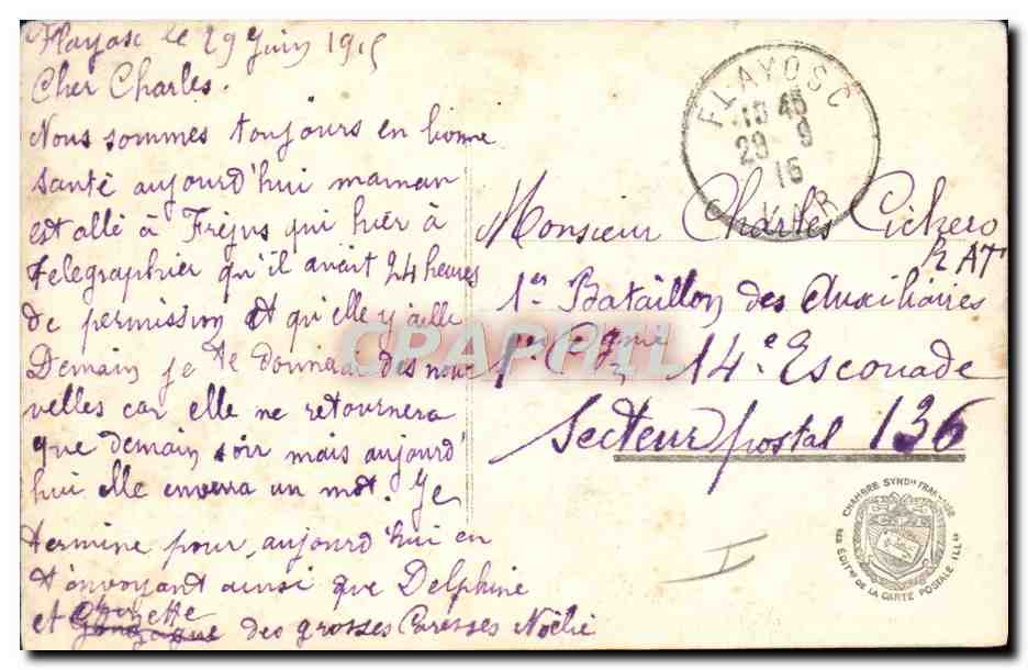 CPA Fantaisie Femme Soldat Militaria — Rückseite