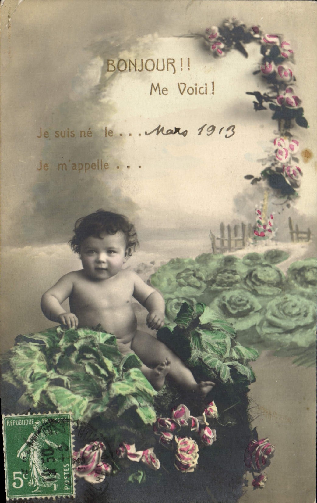 CPA Fantaisie Enfant Chou 