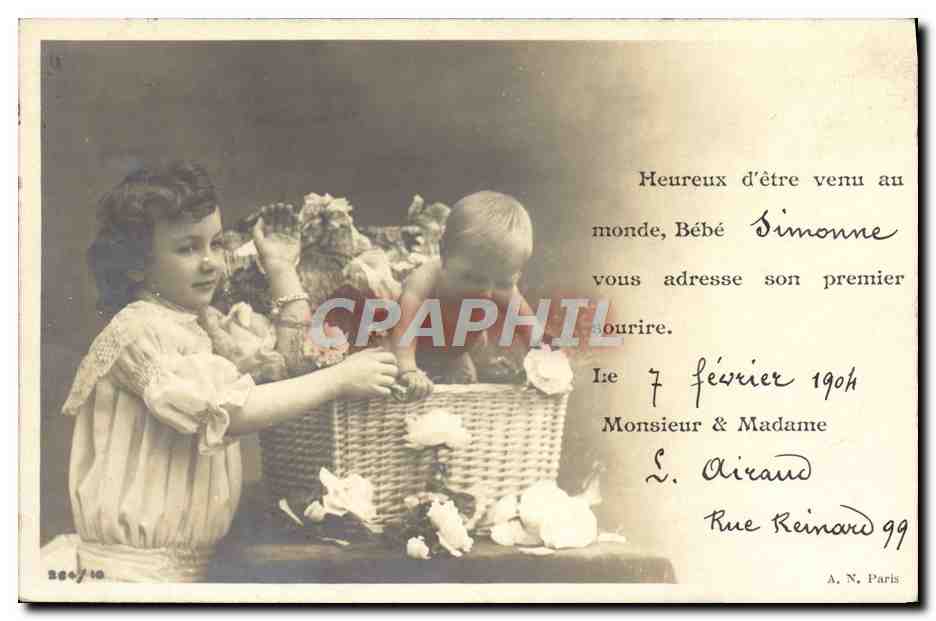 Bébé Simonne — premier sourire — A. N. Paris, n° 2864/10