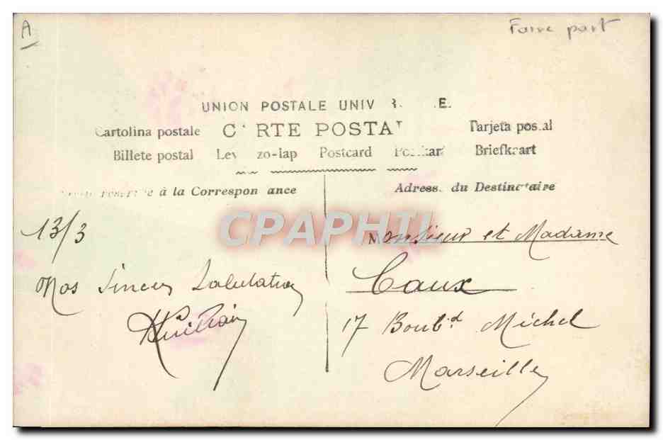 CPA Fantaisie Enfant Bebe — Rückseite