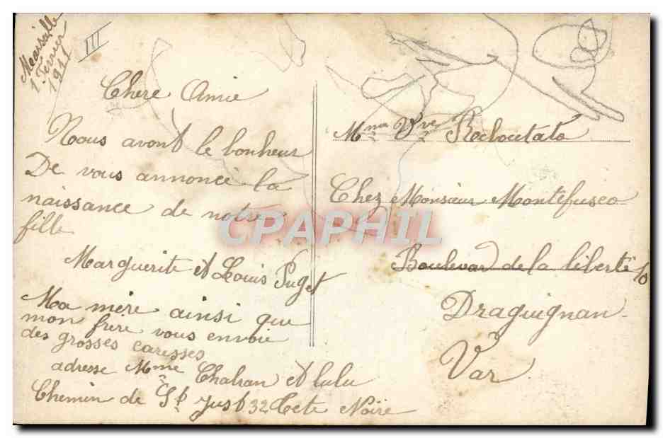 CPA Fantaisie Enfant Bebe — Verso