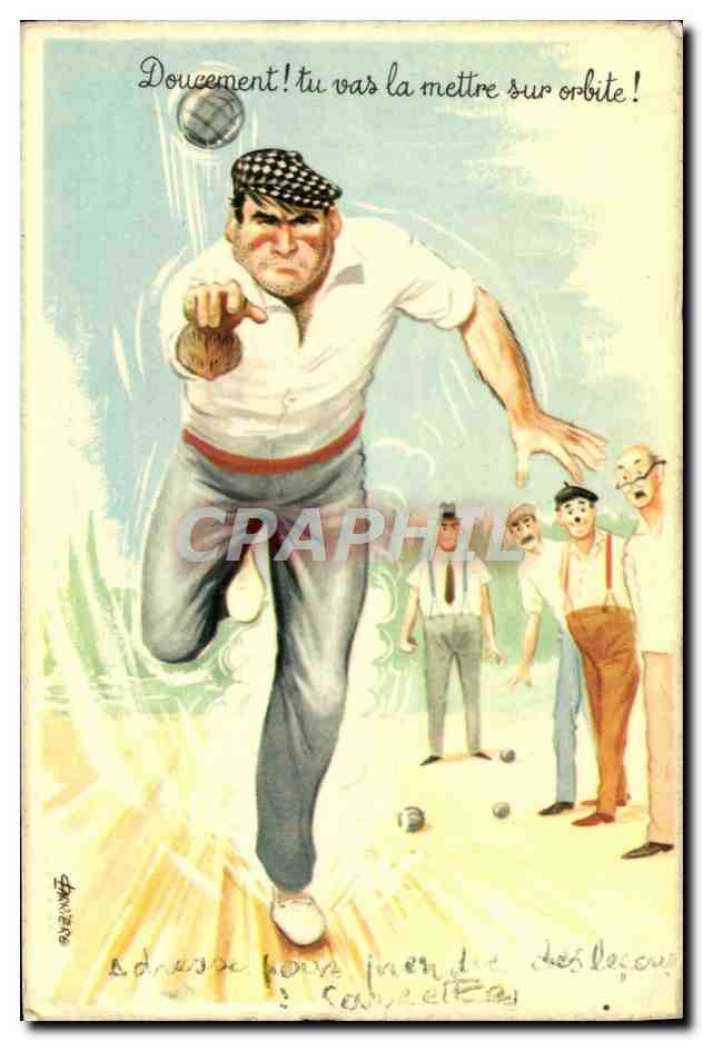 CPA Humour Petanque