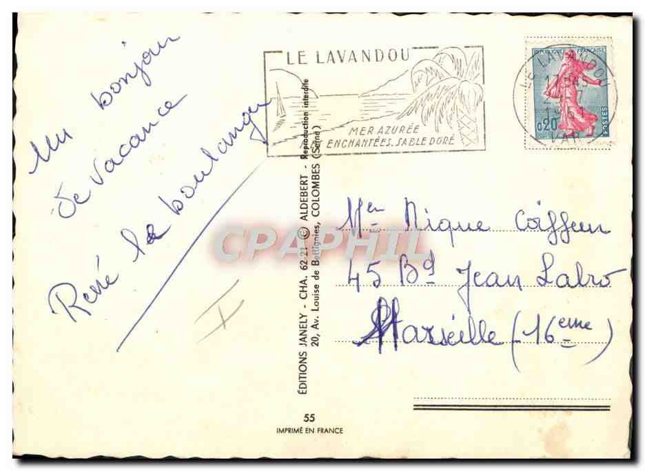 CPA Humour Cavalaire sur Mer Maitre nageur  — Rückseite