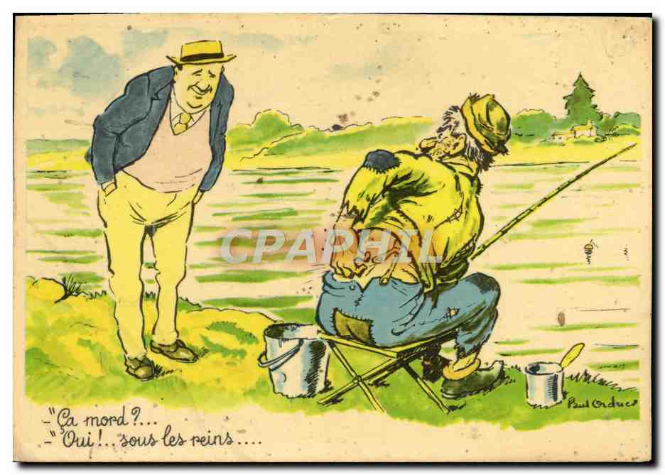 CPA Humour Peche Pecheur 