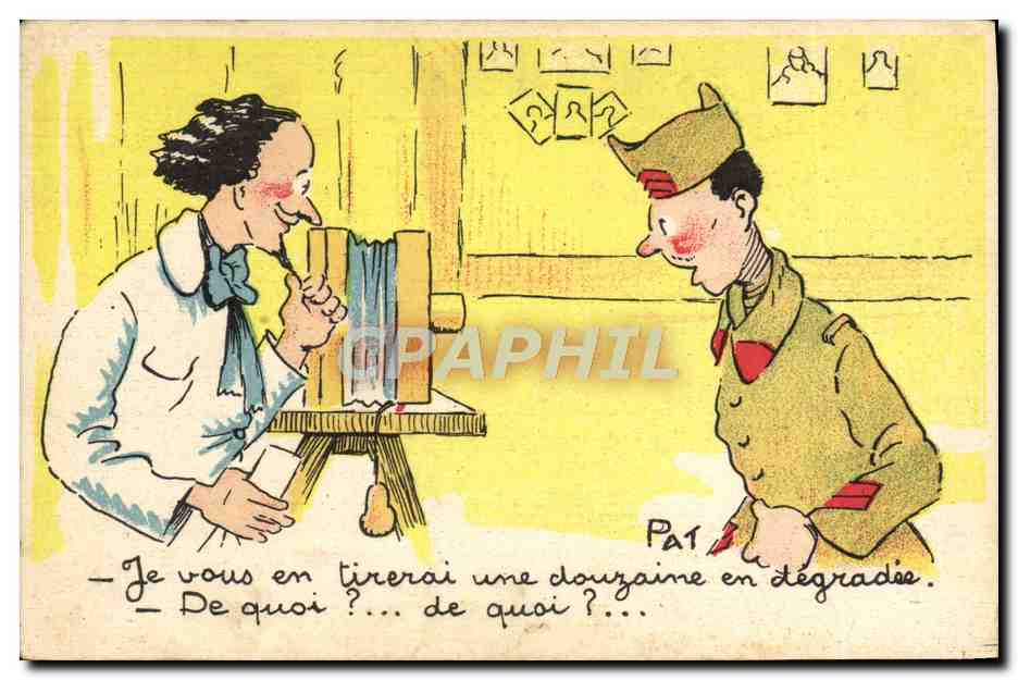 Photographe et soldat — caricature de Pat — éditeur HUMO n°719