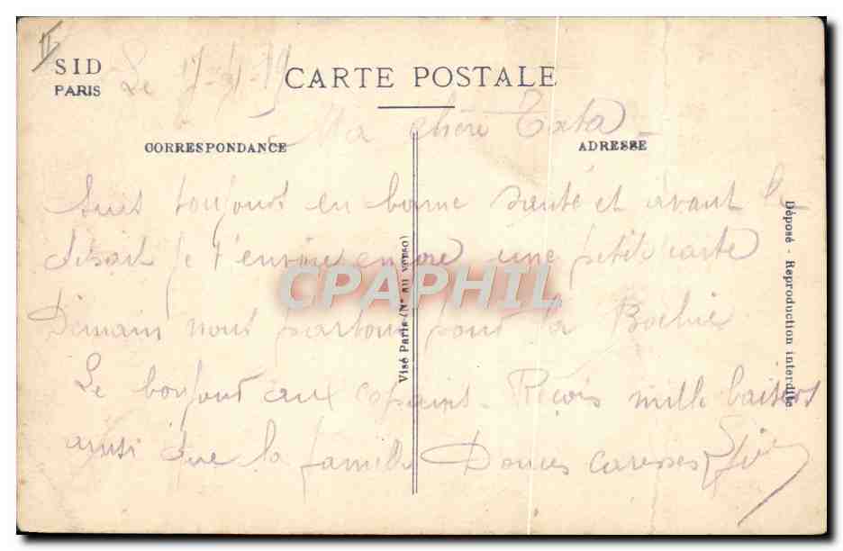CPA Militaria Manuel du poilu qui part en permission — Rückseite