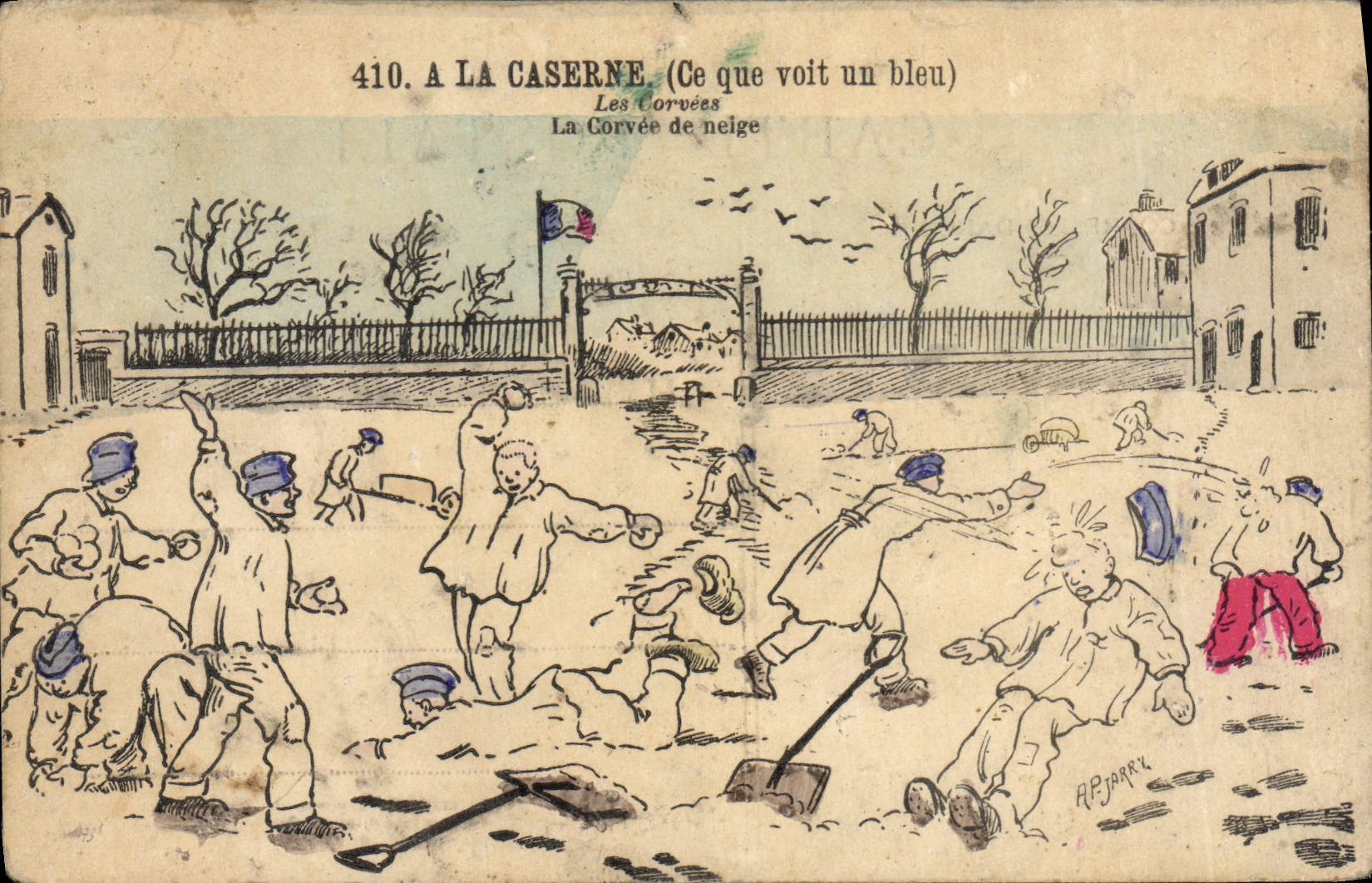 La Caserne — Les Corvées de neige — A. P. JARRY