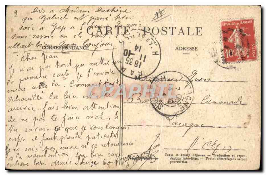 La Caserne — Les Corvées de neige — A. P. JARRY — Verso