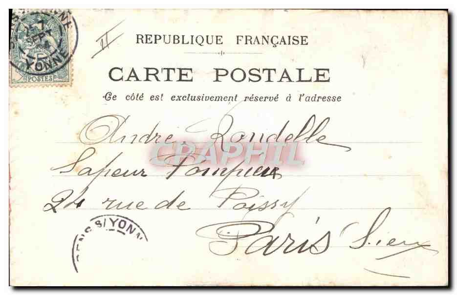 Doux Pèlerinage — Décès de la Classe 1900 — Hamet, éditeur — Verso
