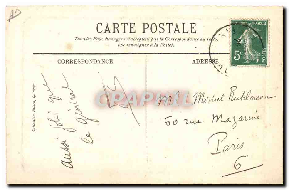 CPA Folklore La signature de Monsieur le maire Bretagne  — Verso