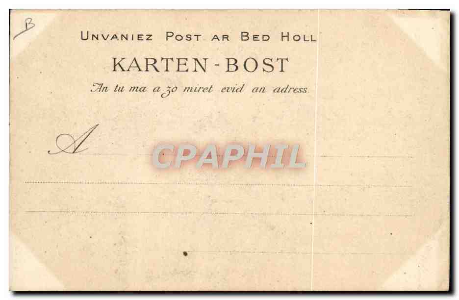 Vieux de Bretagne — Vieillard de Mahalon — Pont-Croix — Étude de Type — Collection VILLARD, Quimper — Verso