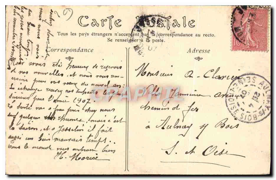Vieillard de Ploungastel (Finistère) — costumes et mœurs bretons — ND Phot — Verso
