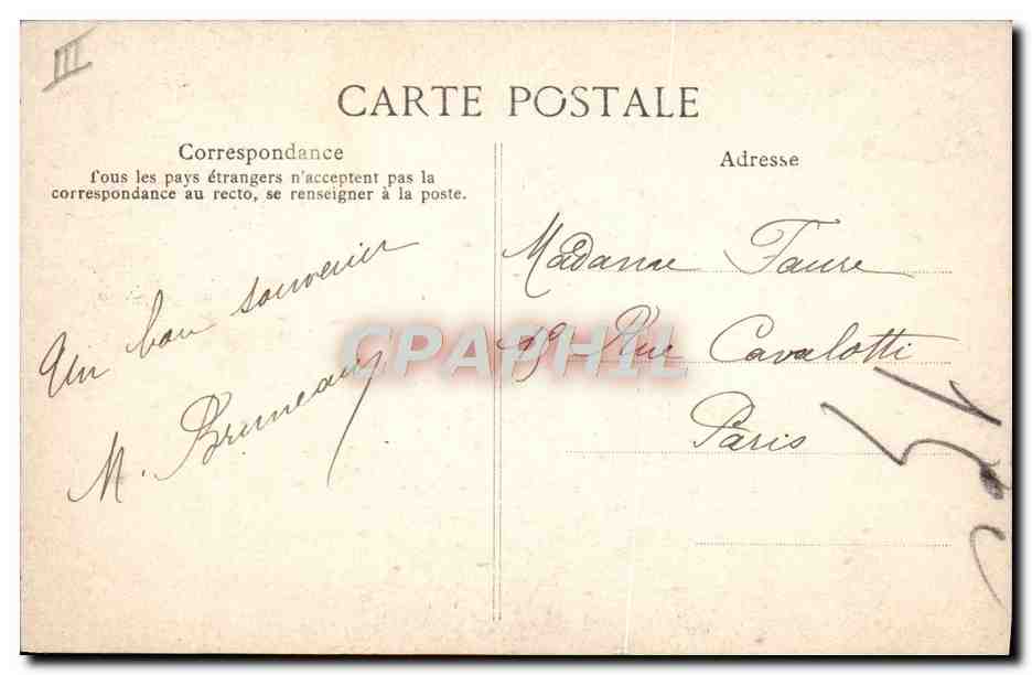 CPA Folklore Bretagne  — Verso